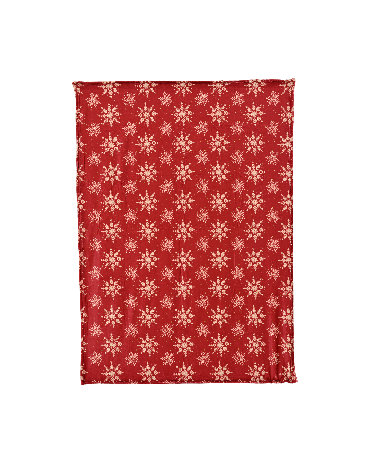 Plaid met gouden sneeuwvlokken, rood
