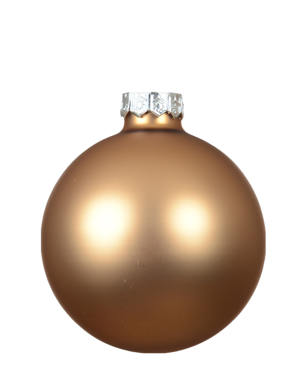 Karamel bruin kerstbal mat