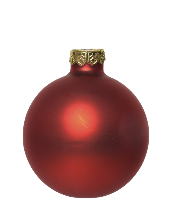 Kerstrood kerstbal mat