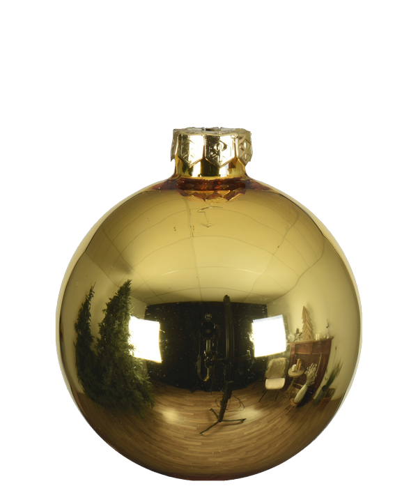 Licht goud kerstbal glanzend