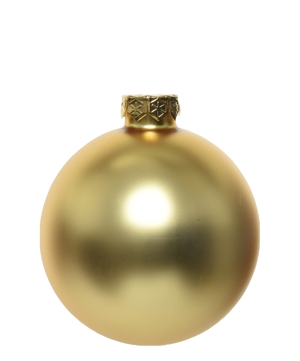 Licht goud kerstbal mat