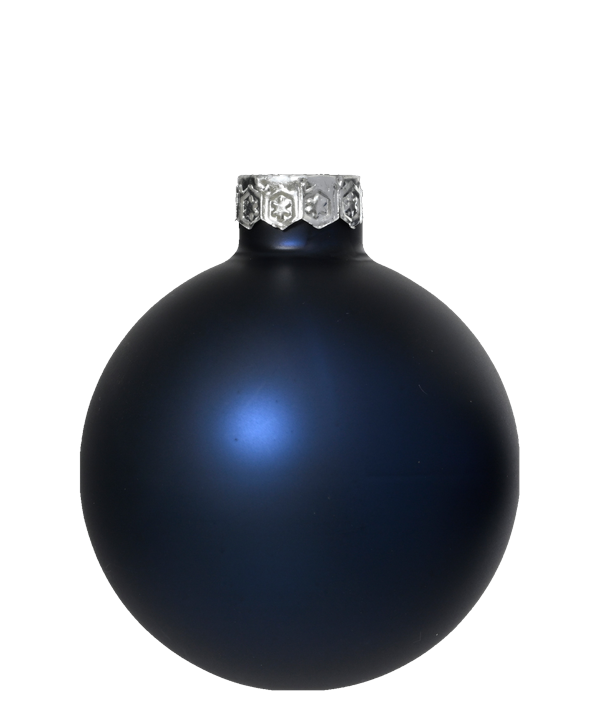 Nachtblauw kerstbal mat