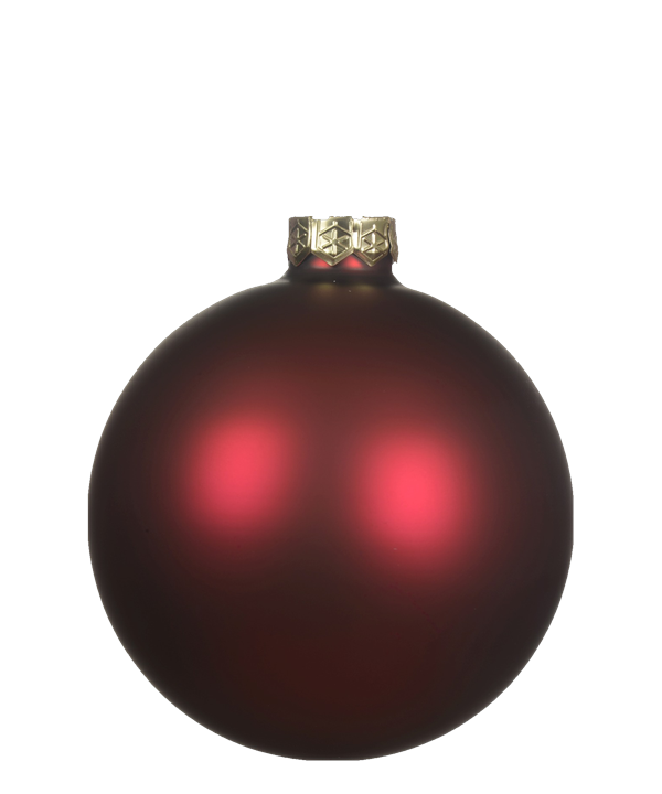 Ossenbloed kerstbal mat