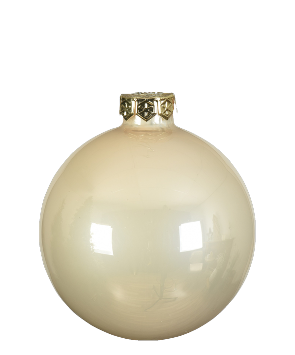 Parel kerstbal glanzend