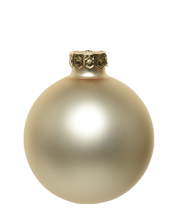 Parel kerstbal mat