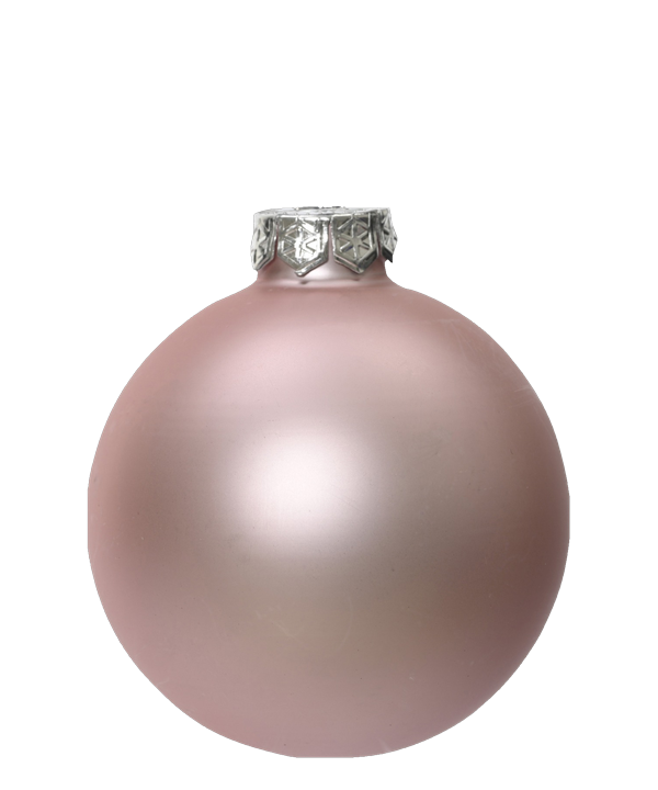 Poederroze kerstbal mat