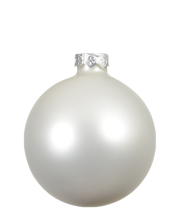 Winterwit kerstbal mat