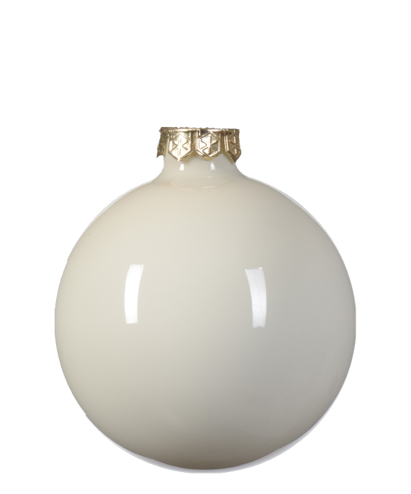 Wolwit kerstbal glanzend