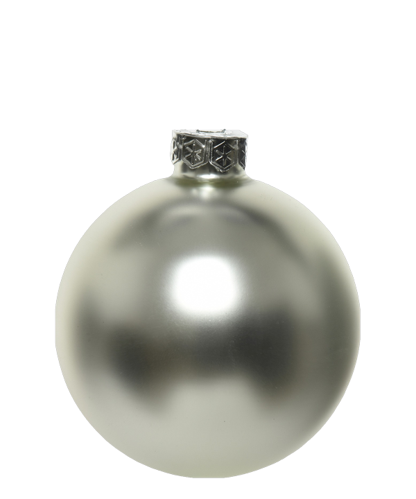 Zilver kerstbal mat